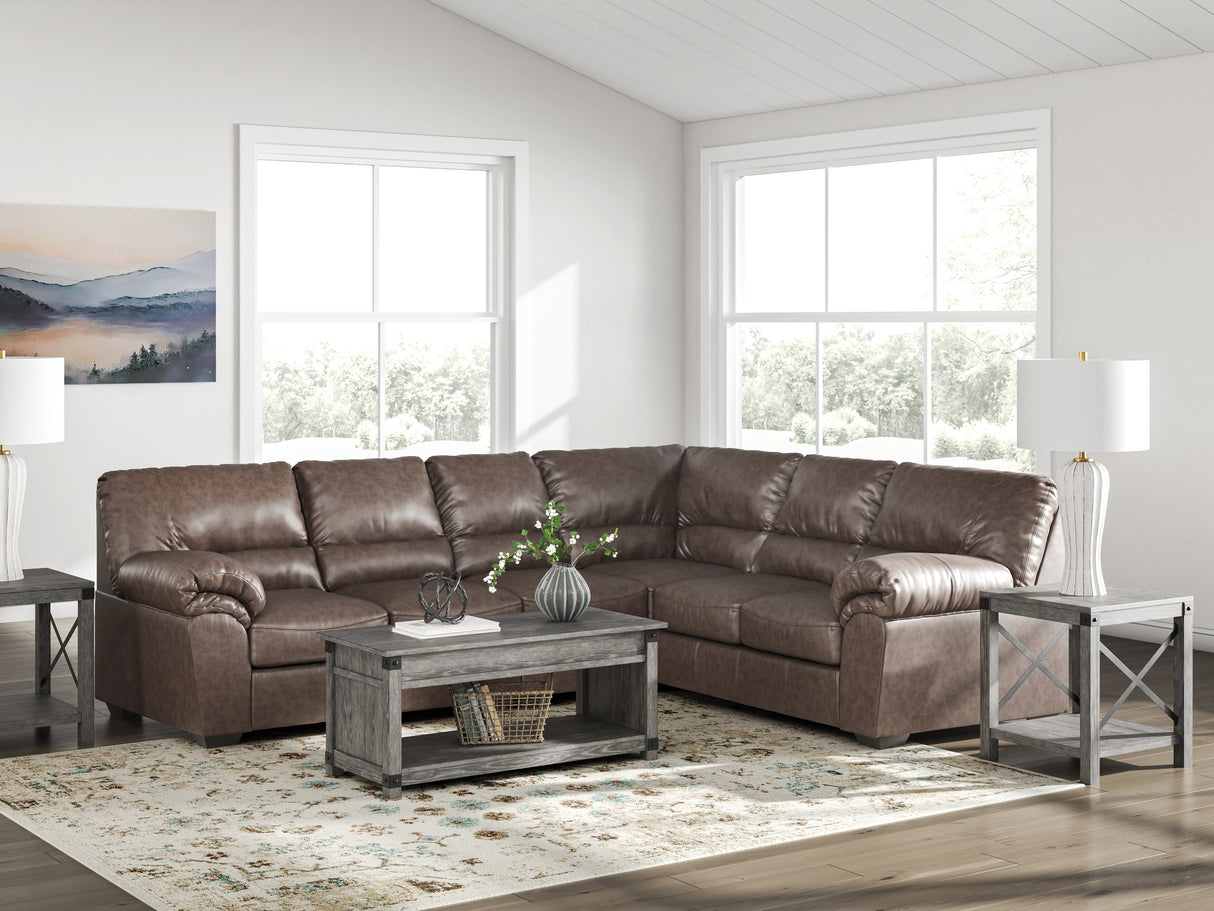 Furniture City Houma - Ashley Furniture - WillowBend Sectional - RAF 3-Piece Sectional / Umber - PC27705S3