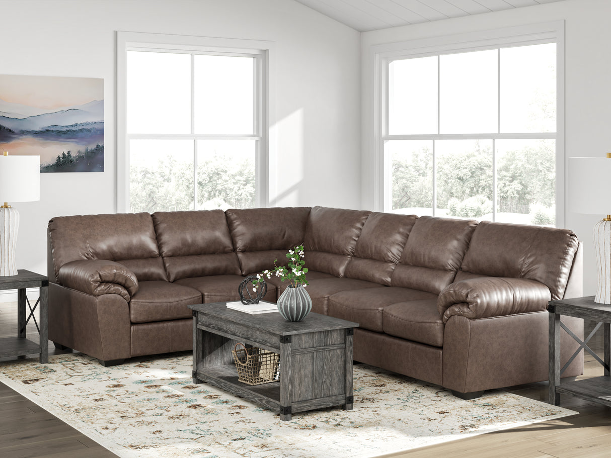 Furniture City Houma - Ashley Furniture - WillowBend Sectional - LAF 3-Piece Sectional / Umber - PC27705S4