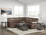 Furniture City Houma - Ashley Furniture - WillowBend Sectional - RAF 3-Piece Sectional / Caramel - PC27704S3