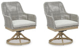 Seton Creek - Swivel Chair With Cushion (Set of 2) - Gray