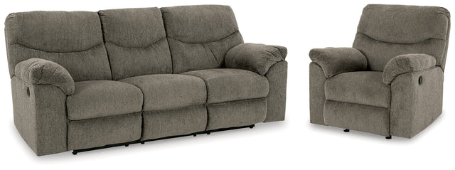 Furniture City Houma - Ashley Furniture - Alphons Reclining Sofa and Recliner - Reclining Sofa and Recliner - 28201U3