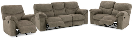 Furniture City Houma - Ashley Furniture - Alphons Reclining Sofa, Loveseat and Recliner - Reclining Sofa, Loveseat and Recliner - 28201U2