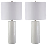 Steuben - Ceramic Table Lamp (Set of 2) - White