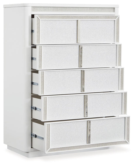 Chalanna - Five Drawer Chest - White