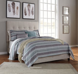 Culverbach - 5 Pc. - Dresser, Mirror, Queen Upholstered Bed, 2 Nightstands - Gray