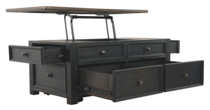 Tyler Creek - Lift Top Cocktail Table - Grayish Brown / Black