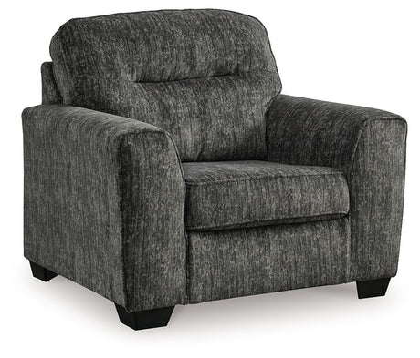 Lonoke - 2 Pc. - Chair And A Half, Ottoman - Gunmetal