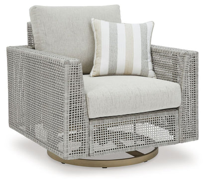 Seton Creek - Swivel Lounge With Cushion - Gray