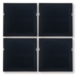 Dallbourne - Wall Art Set (Set of 4) - White / Gold Finish