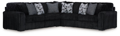 Midnight-Madness - 4 Piece Sectional Set