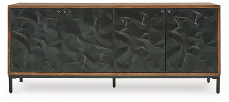Dorannby - Accent Cabinet - Black / Brown