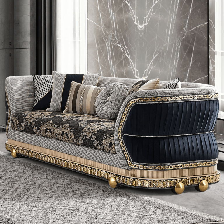 HD-9013 - Loveseat - Black / Gray