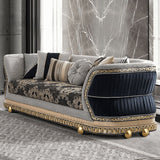 HD-9013 - Loveseat - Black / Gray