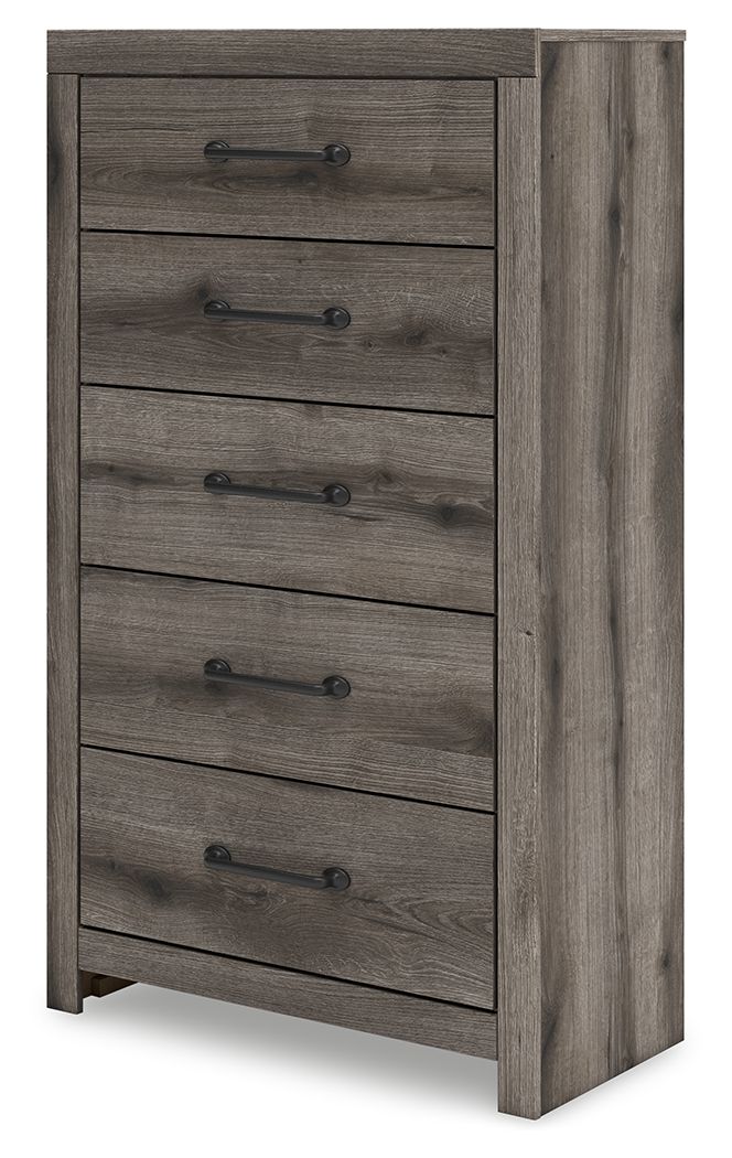 Graystorm - Five Drawer Chest - Brown Gray