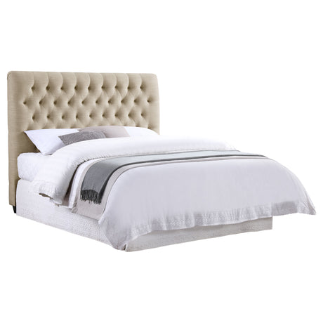 Furniture City Houma - Coaster - Chloe Upholstered Full Panel Headboard Oatmeal - 300007FB1