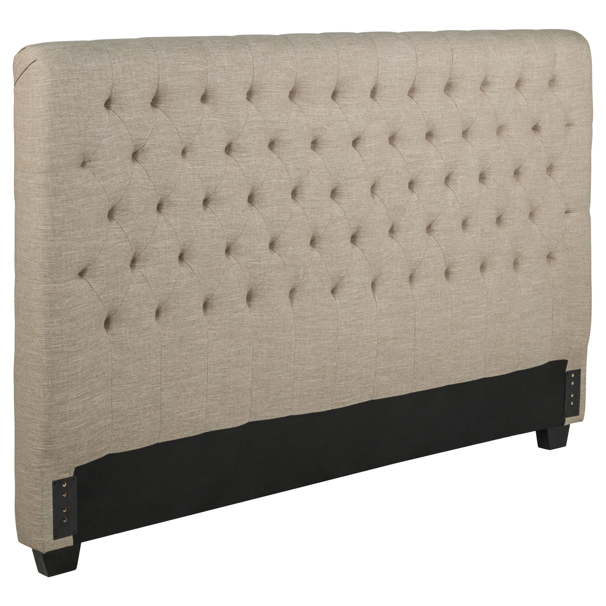 Furniture City Houma - Coaster - Chloe Upholstered Eastern King Panel Headboard Oatmeal - 300007KEB1