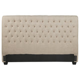 Chloe Upholstered Eastern King Panel Headboard Oatmeal