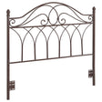 Furniture City Houma - Coaster - Zola Metal Queen or Full Open Frame Headboard Brown - 300186QF
