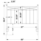 Lane Metal Queen or Full Open Frame Headboard Rustic Bronze