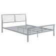 Furniture City Houma - Coaster - Cooper Metal Queen Open Frame Bed Silver - 300201Q