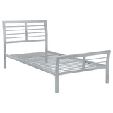 Furniture City Houma - Coaster - Cooper Metal Twin Open Frame Bed Silver - 300201T