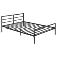 Furniture City Houma - Coaster - Fisher Metal Full Open Frame Bed Gunmetal - 300279F