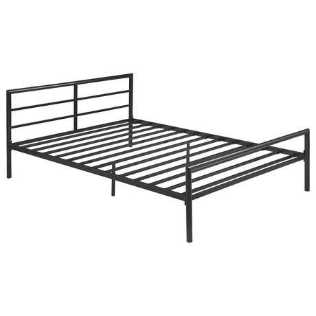 Furniture City Houma - Coaster - Fisher Metal Full Open Frame Bed Gunmetal - 300279F