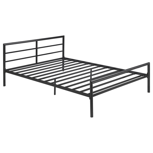 Furniture City Houma - Coaster - Fisher Metal Full Open Frame Bed Gunmetal - 300279F