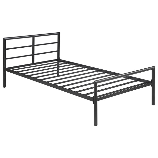 Furniture City Houma - Coaster - Fisher Metal Twin Open Frame Bed Gunmetal - 300279T