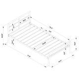 Fisher Metal Twin Open Frame Bed Gunmetal