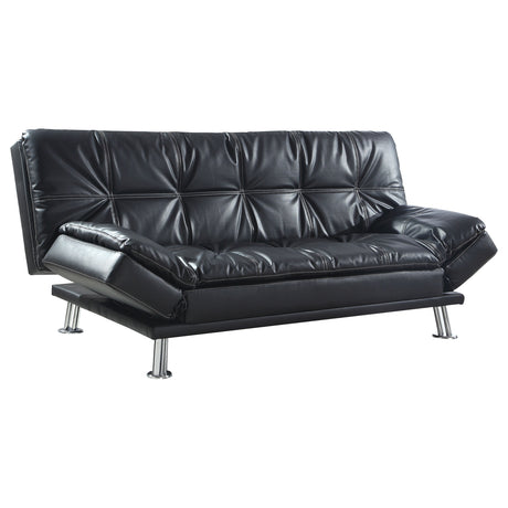 Furniture City Houma - Coaster - Dilleston Upholstered Tufted Convertible Sofa Bed Black - 300281