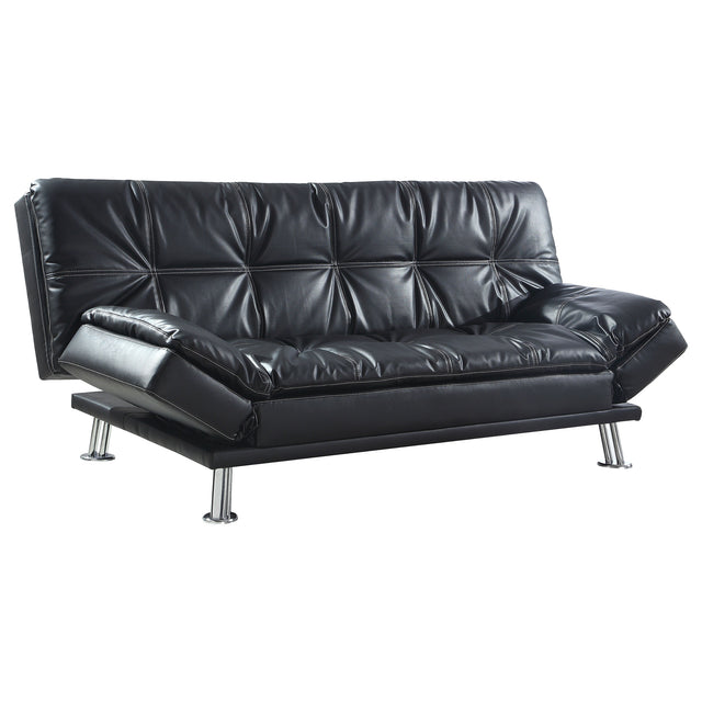 Furniture City Houma - Coaster - Dilleston Upholstered Tufted Convertible Sofa Bed Black - 300281