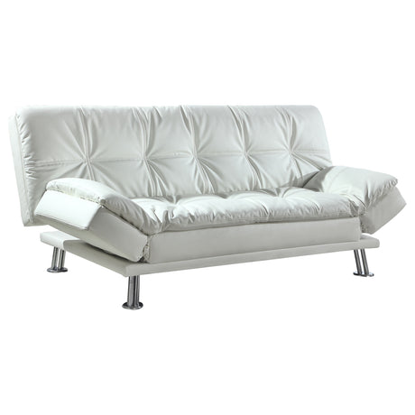 Furniture City Houma - Coaster - Dilleston Upholstered Tufted Convertible Sofa Bed White - 300291