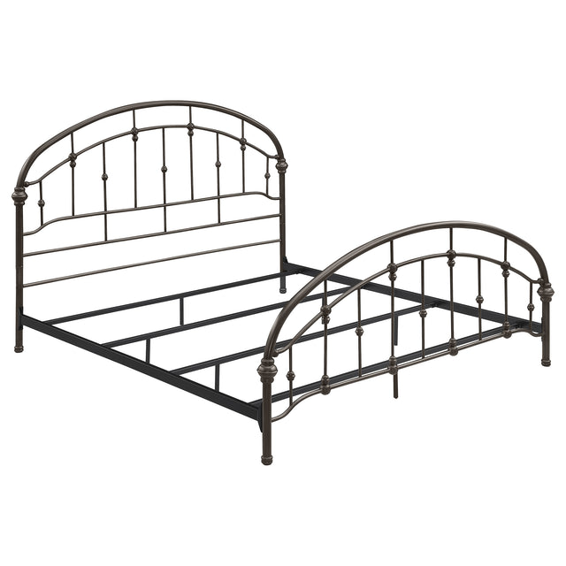 Furniture City Houma - Coaster - Rowan Metal Eastern King Open Frame Bed Dark Bronze - 300407KE