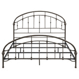 Rowan Metal Eastern King Open Frame Bed Dark Bronze