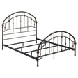 Furniture City Houma - Coaster - Rowan Metal Queen Open Frame Bed Dark Bronze - 300407Q