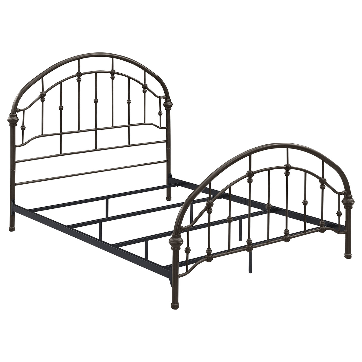 Furniture City Houma - Coaster - Rowan Metal Queen Open Frame Bed Dark Bronze - 300407Q