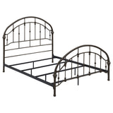 Furniture City Houma - Coaster - Rowan Metal Queen Open Frame Bed Dark Bronze - 300407Q