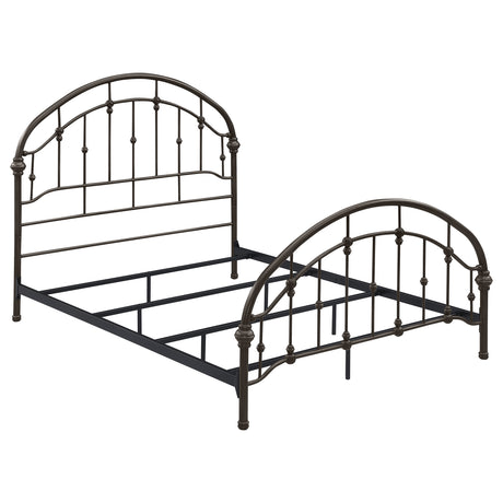 Furniture City Houma - Coaster - Rowan Metal Queen Open Frame Bed Dark Bronze - 300407Q