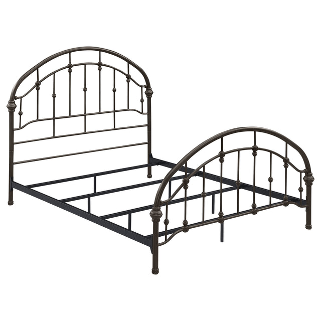 Furniture City Houma - Coaster - Rowan Metal Queen Open Frame Bed Dark Bronze - 300407Q
