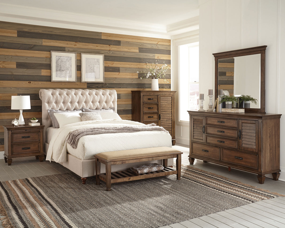 Furniture City Houma - Coaster - Devon5-piece Full Bedroom Set Beige and Burnished Oak - 300525F-S5