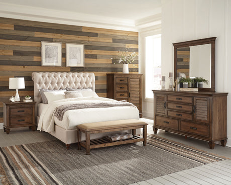 Furniture City Houma - Coaster - Devon5-piece Full Bedroom Set Beige and Burnished Oak - 300525F-S5