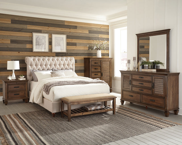 Furniture City Houma - Coaster - Devon5-piece Full Bedroom Set Beige and Burnished Oak - 300525F-S5