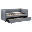 Furniture City Houma - Coaster - Brodie Upholstered Twin Daybed with Trundle Grey - 300554