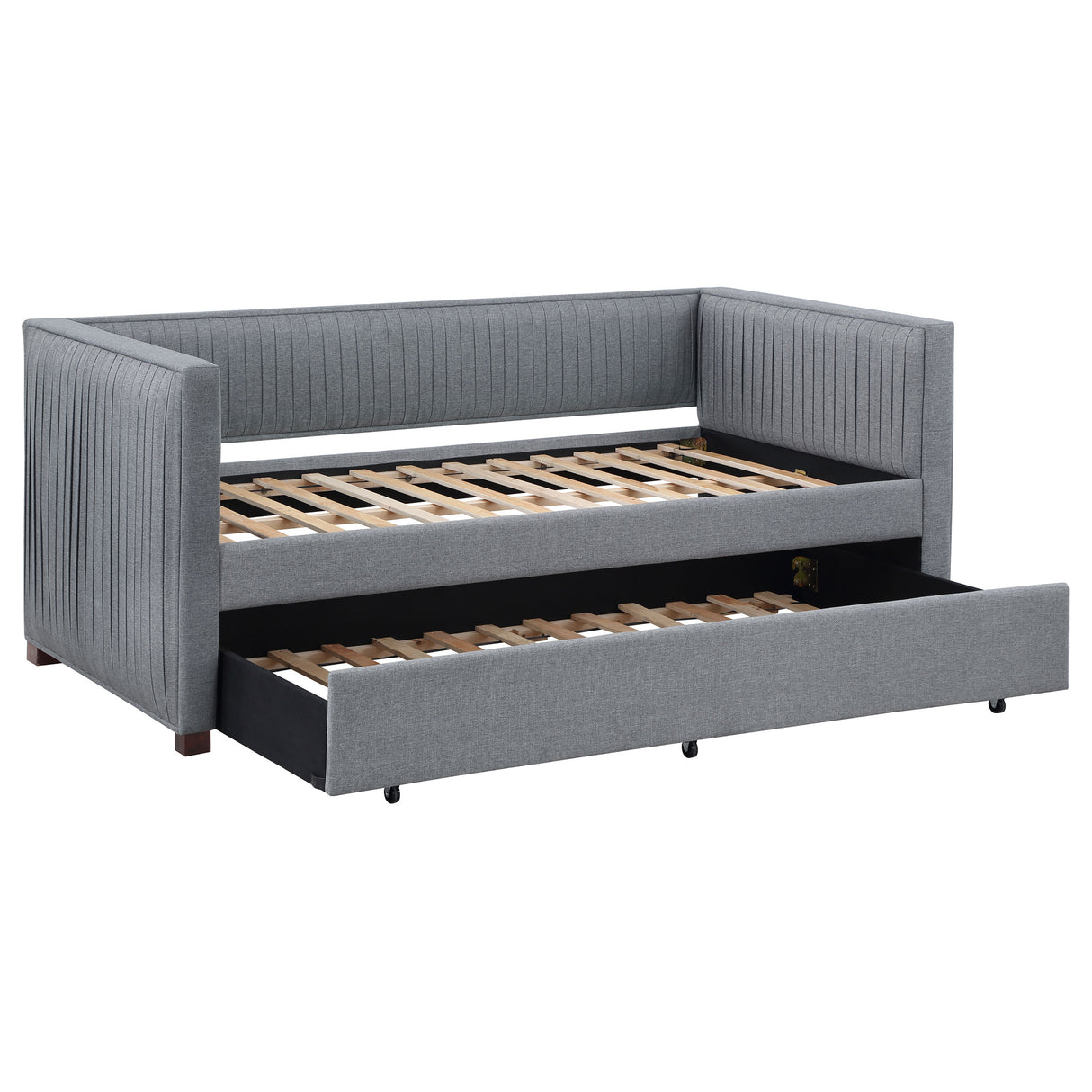 Furniture City Houma - Coaster - Brodie Upholstered Twin Daybed with Trundle Grey - 300554