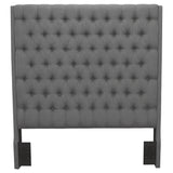 Camille Upholstered Eastern King Panel Headboard Grey