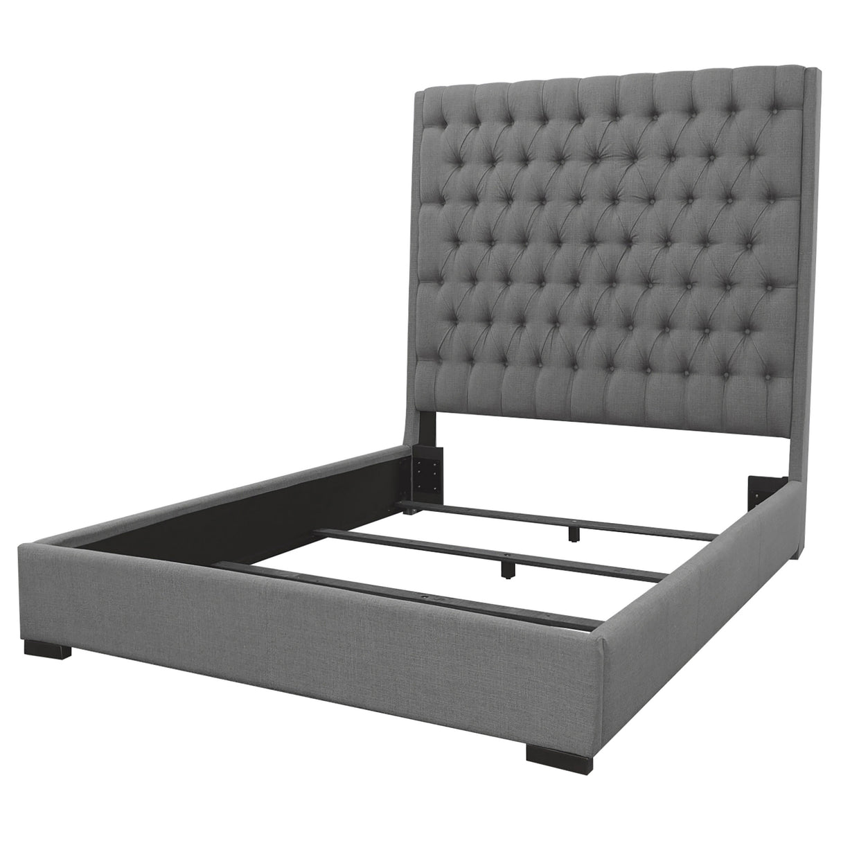 Camille Upholstered Eastern King Panel Bed Grey