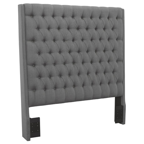 Furniture City Houma - Coaster - Camille Upholstered California King Panel Headboard Grey - 300621KWB1