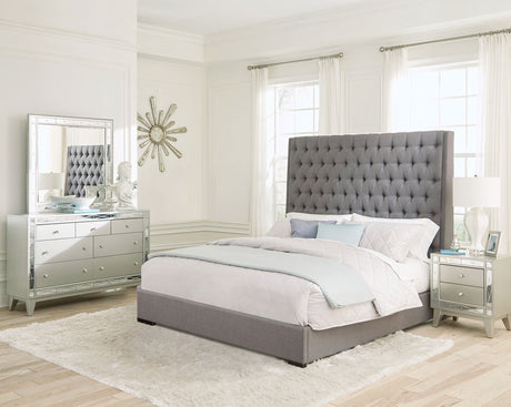Furniture City Houma - Coaster - Camille 4-piece Queen Bedroom Set Metallic Mercury - 300621Q-S4