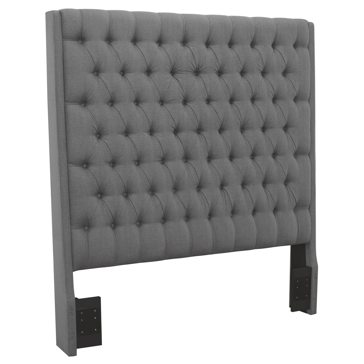 Furniture City Houma - Coaster - Camille Upholstered Queen Panel Headboard Grey - 300621QB1